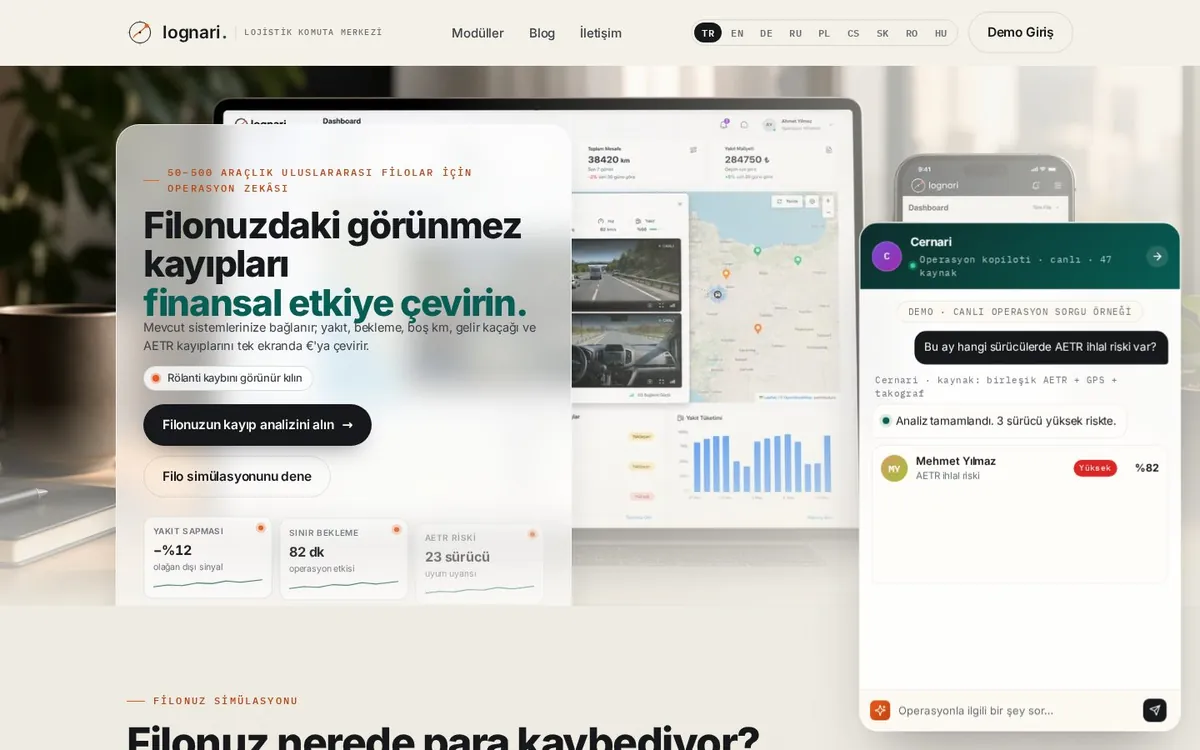 Lognari — snímka úvodnej stránky